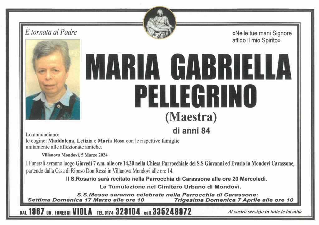 PELLEGRINO MARIA GABRIELLA