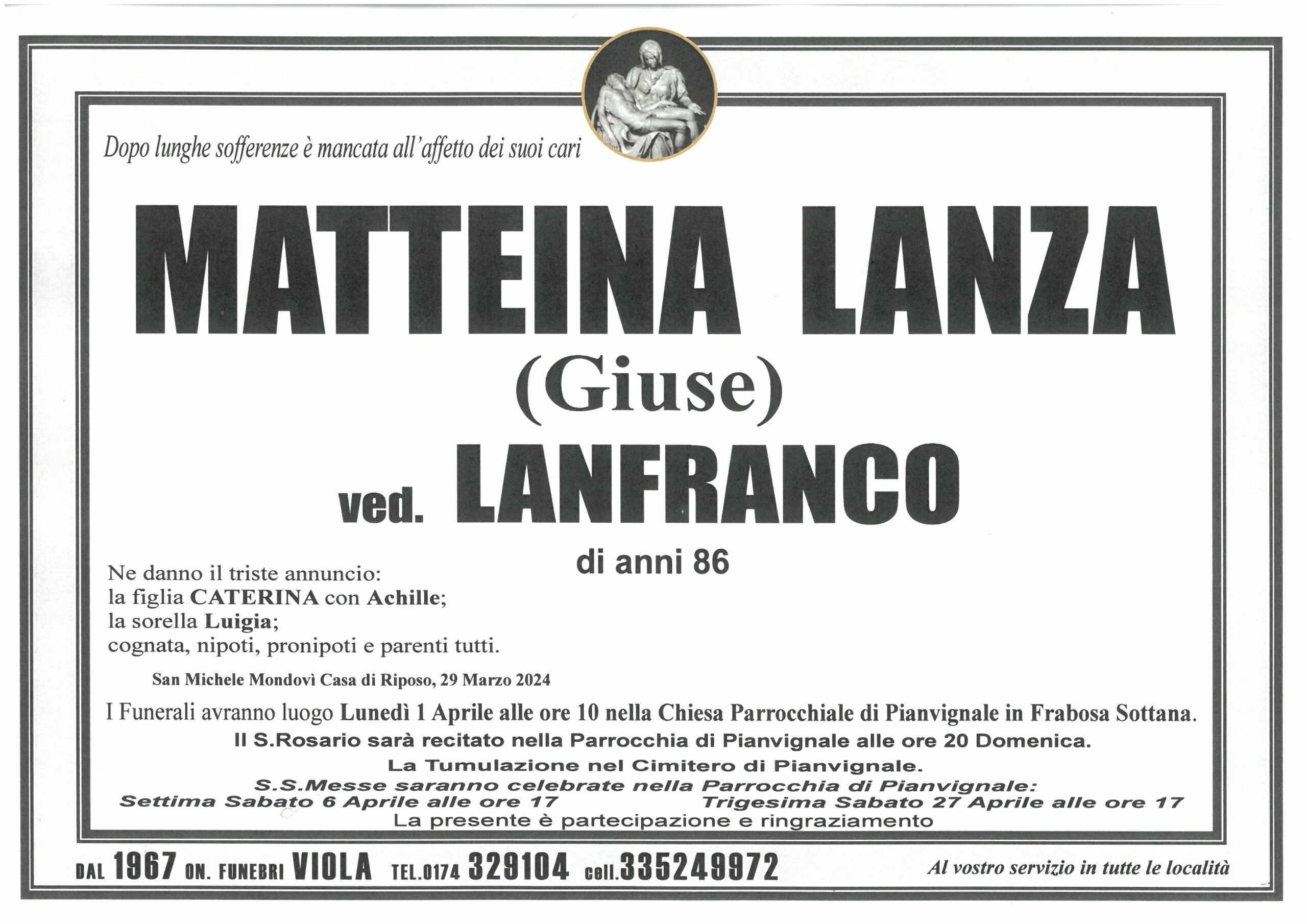 LANZA MATTEINA