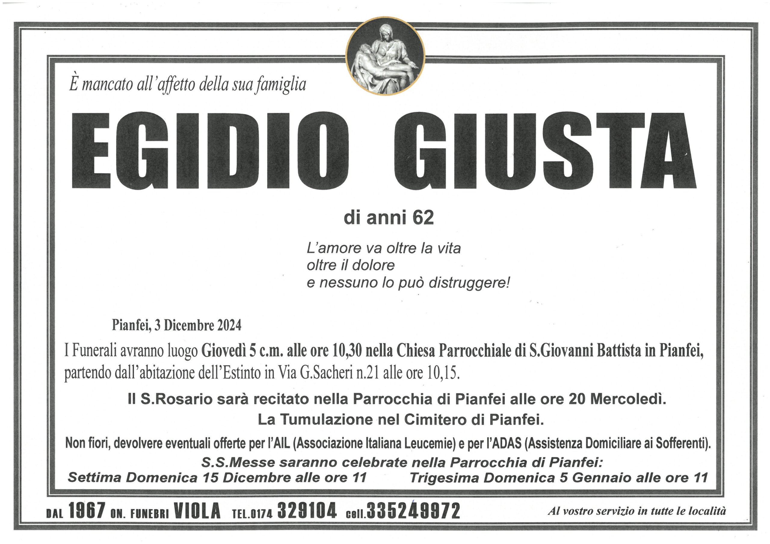 GIUSTA EGIDIO