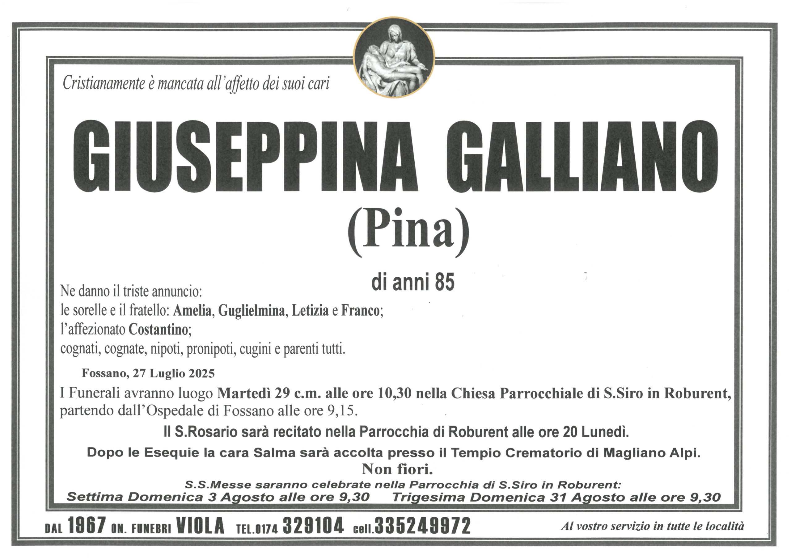 GALLIANO GIUSEPPINA