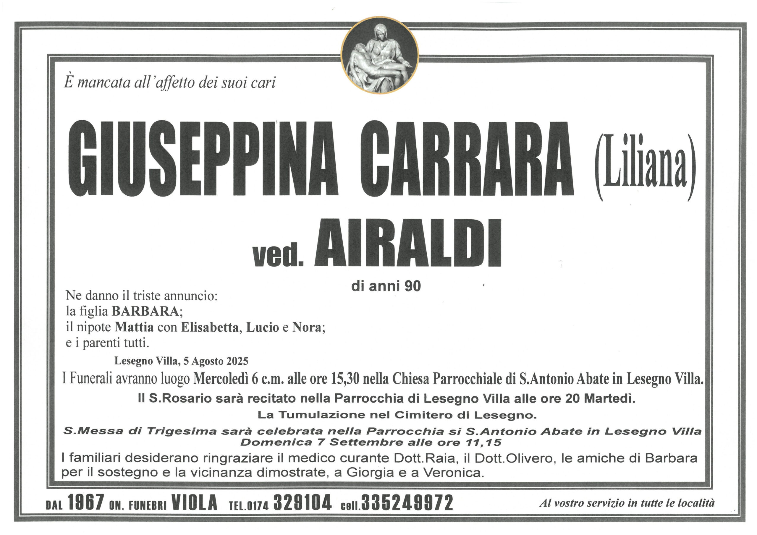CARRARA GIUSEPPINA